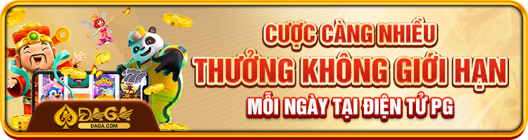 thưởng thắng cược PG tại Daga